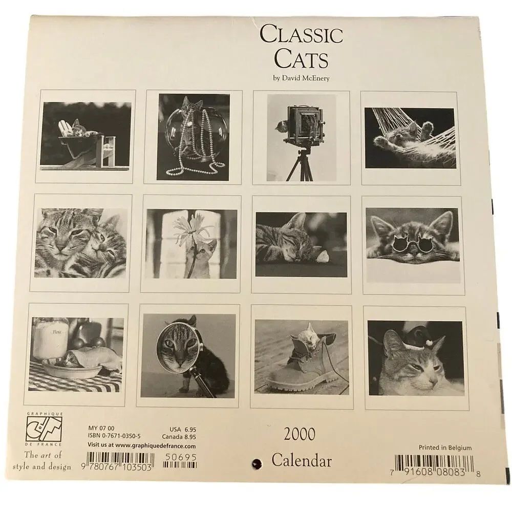 Classic Cats by David McEnery Mini Calendar ISBN #0767103505 (2000)